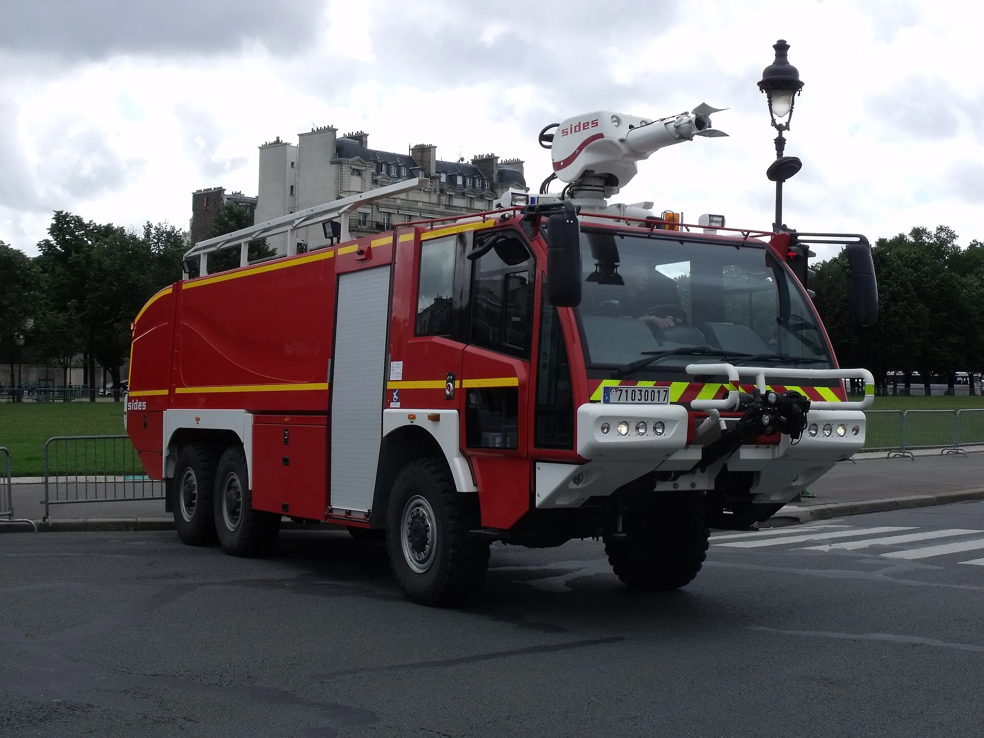 Un véhicule d'intervention des sapeurs-pompiers