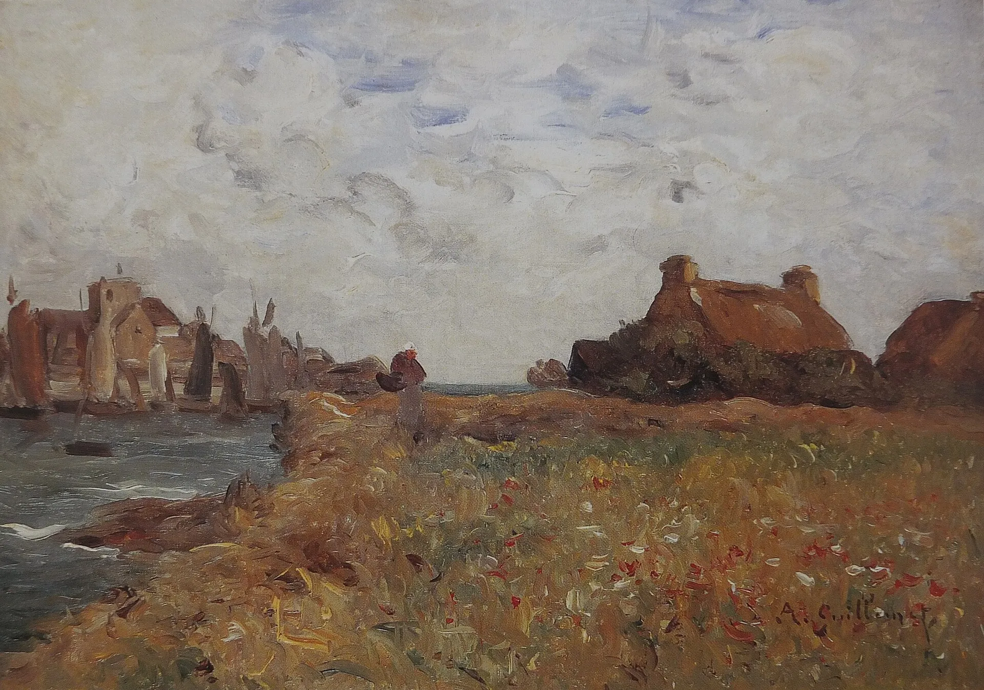 Le port de Barfleur peint par Jean-Baptiste Antoine Guillemet en 1876